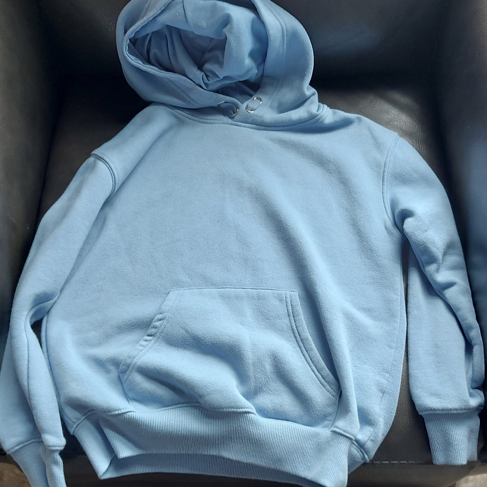 Men's Sky Blue Pullover Hooded Sweatshirt